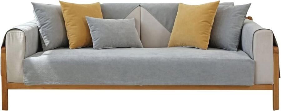 Universele Hoes voor 3-zitsbank Waterdicht en Krasbestendig Antislip Design 90 x 180 cm Grijs