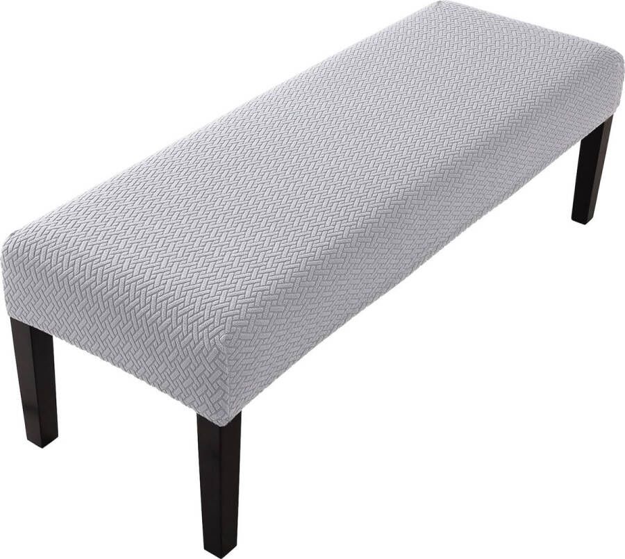 Universele hoes voor eetkamerbank elastisch waterdicht stretch jacquard dining bankhoes voor eetkamer afneembare hoes voor eetkamerstoel eetkamer (loodgrijs)