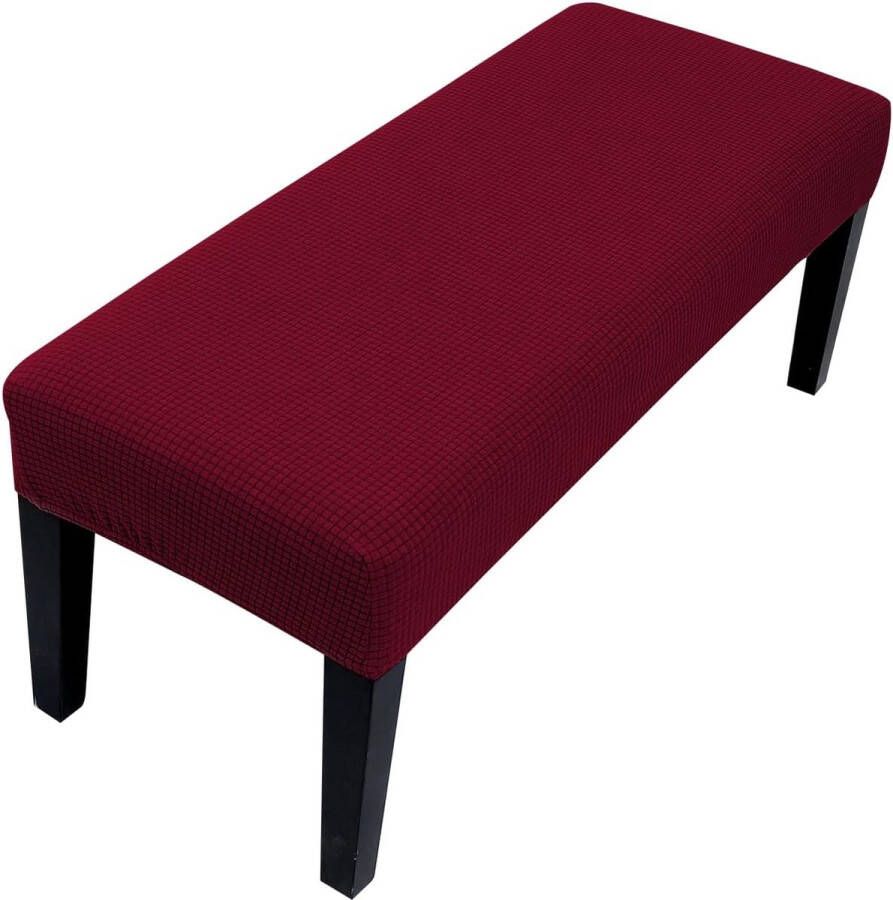 Universele hoes voor eetkamerbank stretch dining bankhoes elastische stretchhoes voor hotel banket restaurant woonkamer slaapkamer (wijnrood)