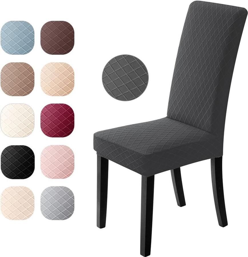 JGS Set van 4 Moderne Stretch Stoelhoezen voor Eetkamer Bruiloften en Feestdecoratie