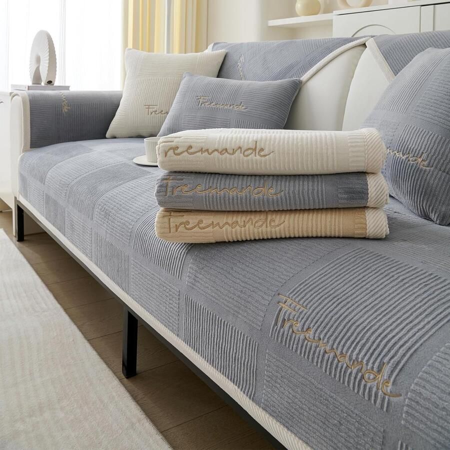 Luvetrex Universele Niet-Glijdende Bankhoes voor 1 2 3 4-Zits L-vormige Hoekbanken Wasbaar en Krasbestendig