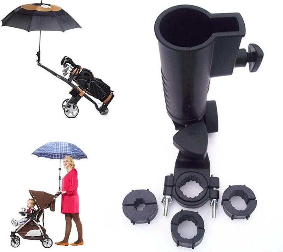 Universele parapluhouder optionele greepverbindingsmaten golfwagen fiets 15 mm 25 mm 30 mm kinderwagen vissen strandstoel rolstoel met frame parapluhouder voor rollator
