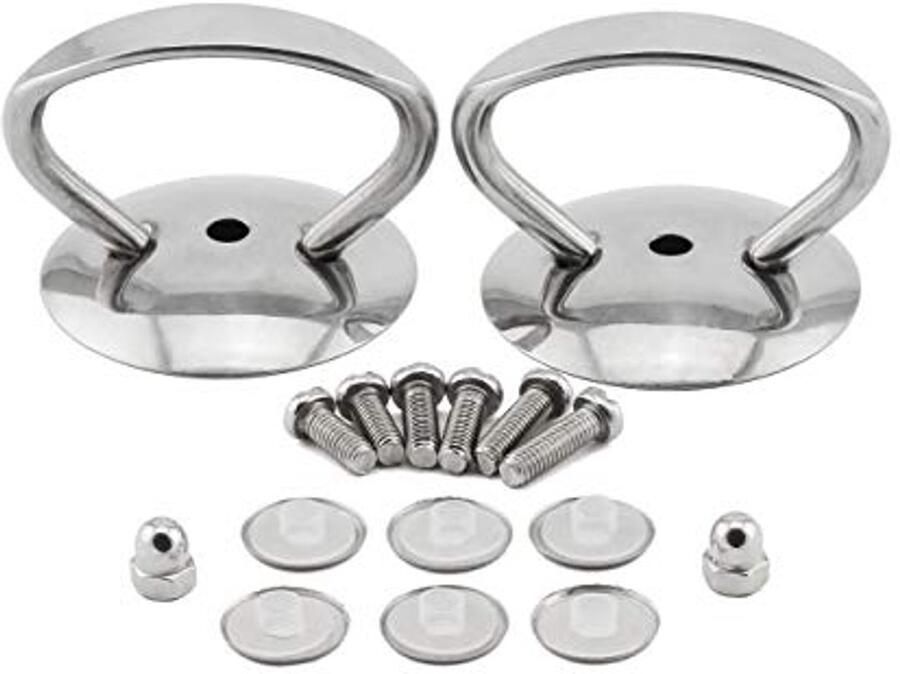 Universele Pot Deksel Cover Knop Handvat Roestvrij Staal Vervanging voor Kookgerei met Bevestigingsschroeven en Siliconen