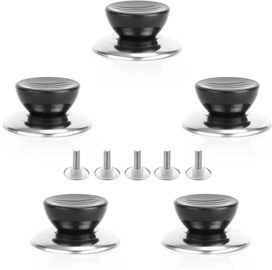 Universele Potdekselknoppen Set van 5 Handvatten voor Keukenpannen