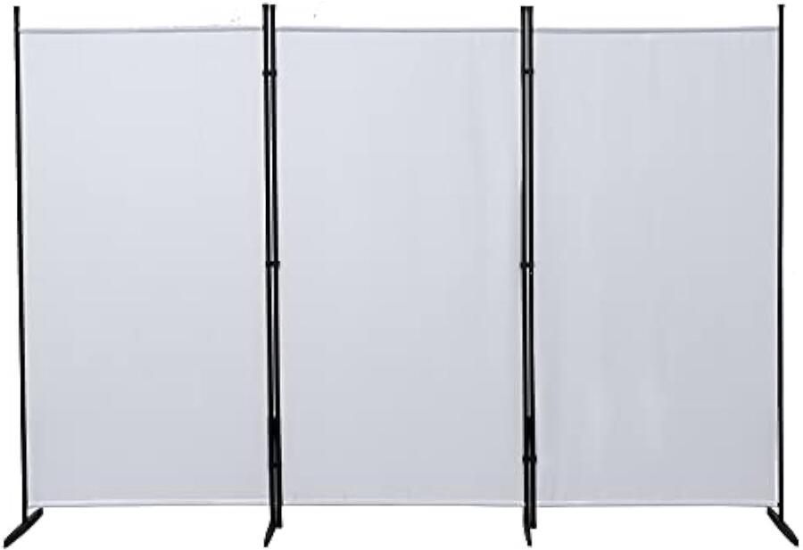 Universele ruimteverdeler opvouwbaar kamerscherm scheidingswand met opvouwbaar voor slaapkamer – 260 × 176 cm wit