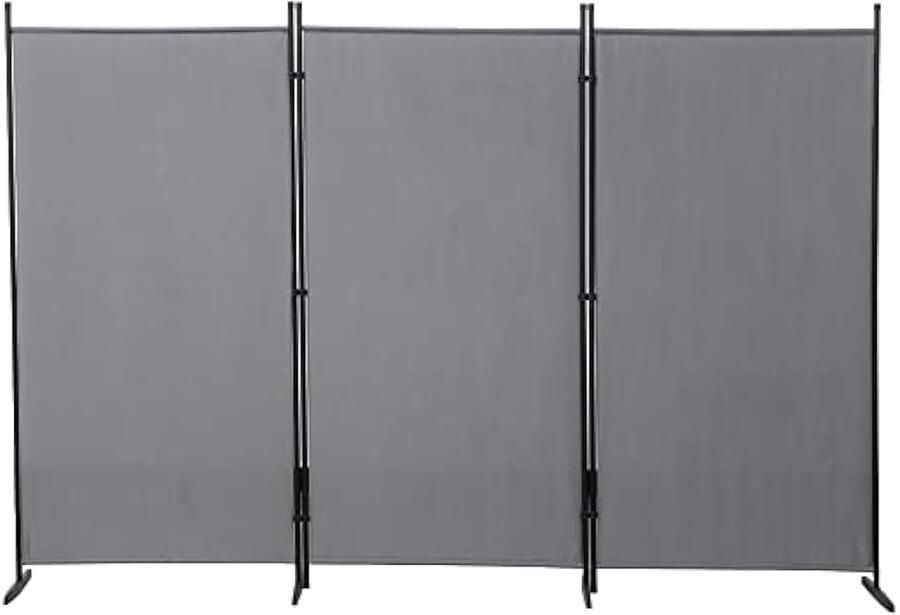 Universele ruimteverdeler scheidingswand kamerscherm opvouwbaar met opvouwbaar voor woonkamer – 3-delig 260 × 176 cm