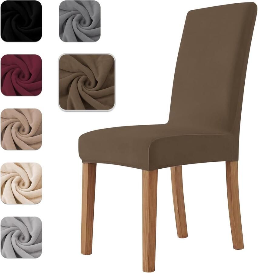 Universele Stoelhoes Set 4 Stuks Elastisch Fluweel voor Keuken en Woonkamer Superzacht en Krasbestendig