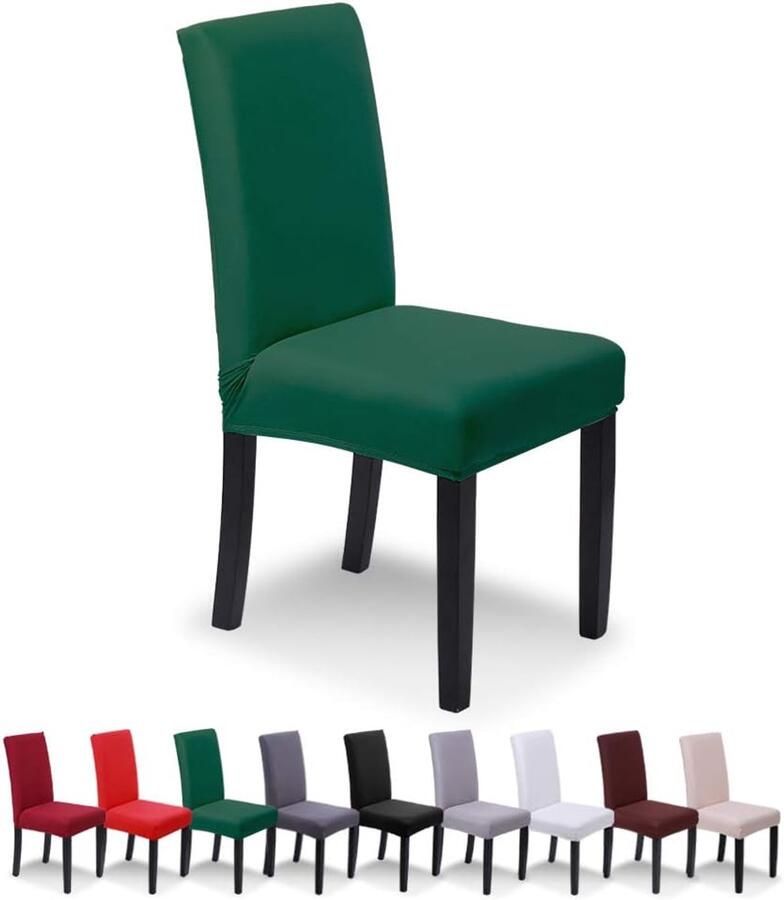 Universele stoelhoezen 6-delig rekbaar en eenvoudig te reinigen zwart