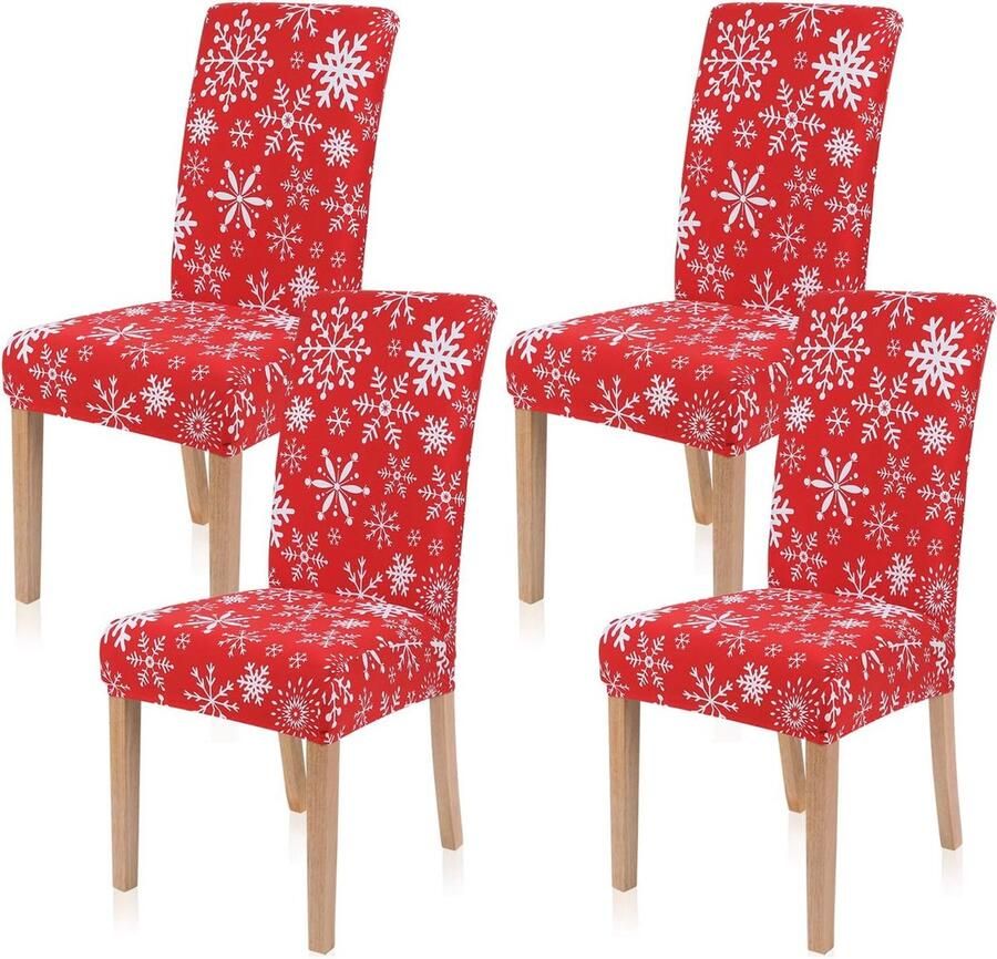 Universele stoelhoezen van stretchmateriaal voor eetkamerstoelen Set van 2 4 of 6 stuks