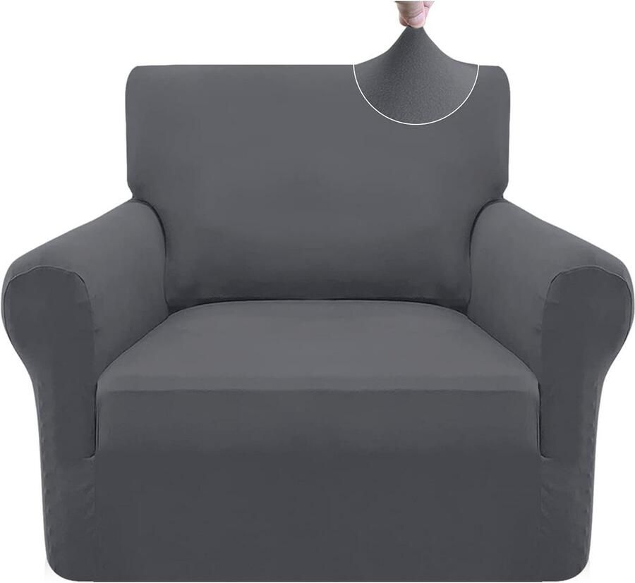 Universele Stretch Bankhoes voor 1-Zits Meubels Zachte Microfiber en Antislip