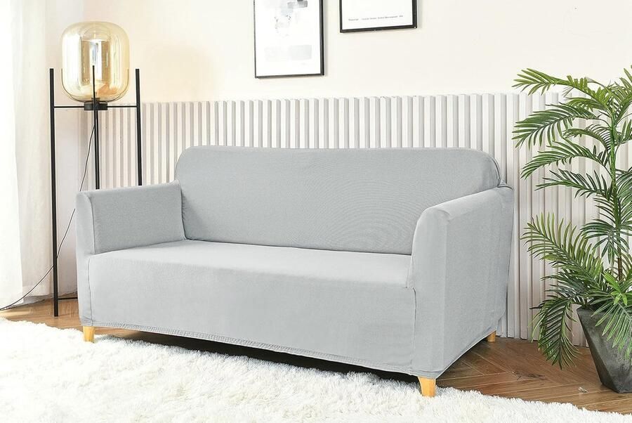 Universele Stretch Bankhoes voor 3-zits Bank Lichtgrijs Perfecte Bescherming en Stijl
