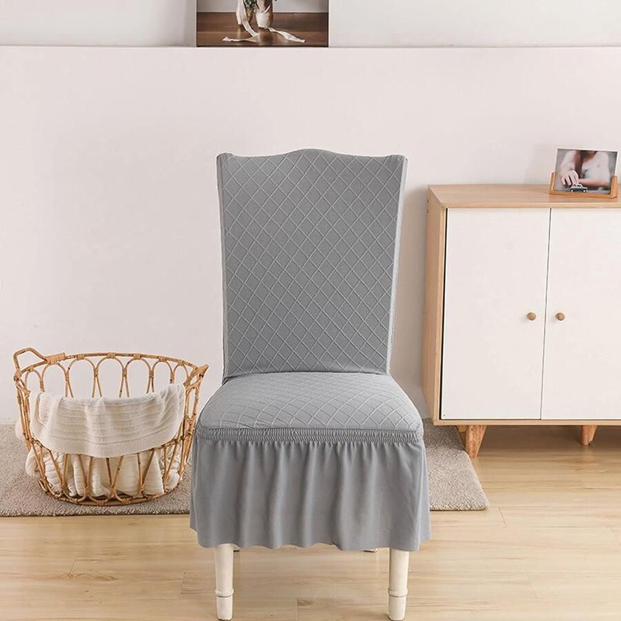 Universele Stretch Stoelhoezen Jacquard Stoelbekleding voor Eetkamer en Woonkamer Wasbaar en Strijkvrij