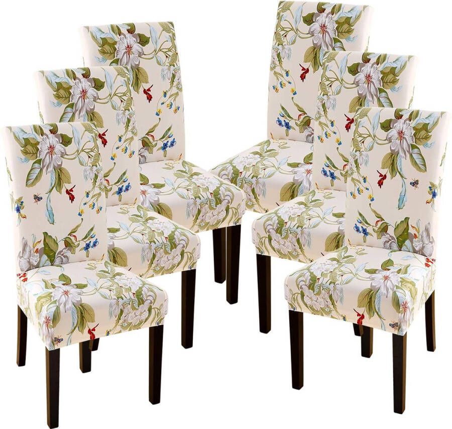 Universele Stretch Stoelhoezen Set van 4 6 Wasbare Afneembare Stoelhoes Elastische Stoelhoes Eetkamer voor Banket Party Hotel