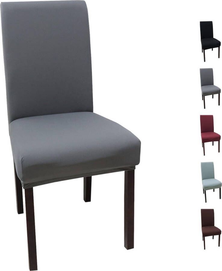 Universele stretch stoelhoezen set van 6 afneembare elastische moderne stoelhoezen eetkamerovertrek bi-elastische spanovertrek stoelovertrekken voor banket bruiloft feestjes