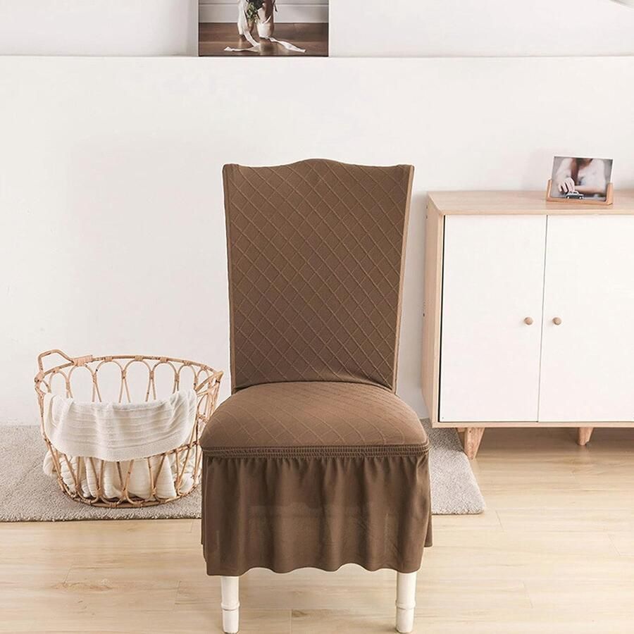 Universele stretch stoelhoezen 1 2 4 6 stuks Jacquard stoelhoezen wasbaar en strijkvrij