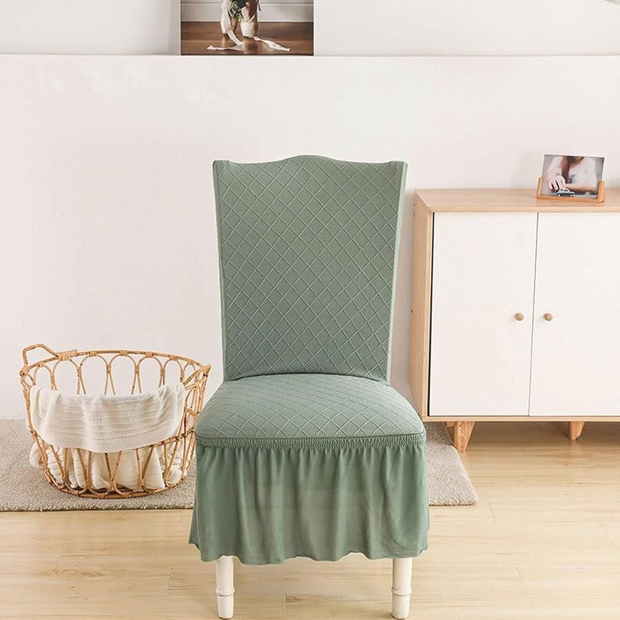 Universele Stretch Stoelhoezen Washable Jacquard Hoes voor Eetkamerstoelen (1 2 4 6 Stuks)