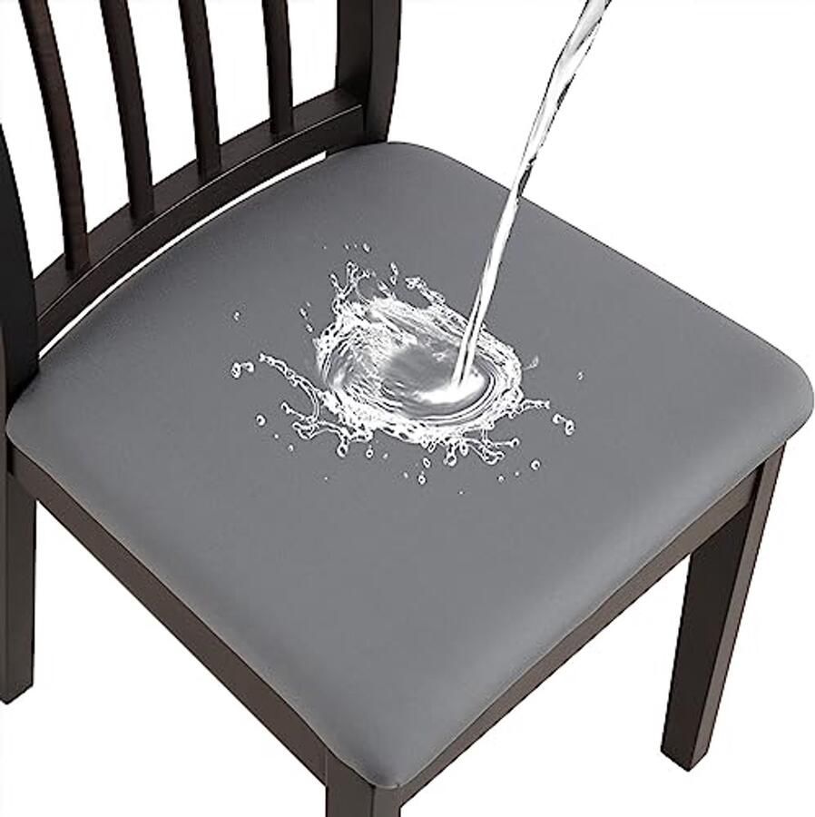 Universele stretch zitkussen overtrek Waterdichte stoelhoes voor eetkamerstoel afneembaar en wasbaar