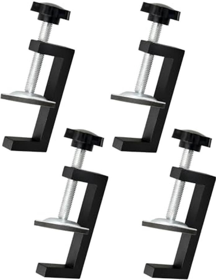 Universele Tafelklemmen Set 4 Stuks Klembereik 10-57 mm Verstelbare Schroefklemmen voor Meubelwerk