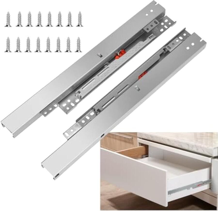 Universele uitschuifbare rails vloermontage ladegeleiding met ergonomisch met antislip voor laden 350 mm 1 paar telescopische rails zware belasting 40 kg