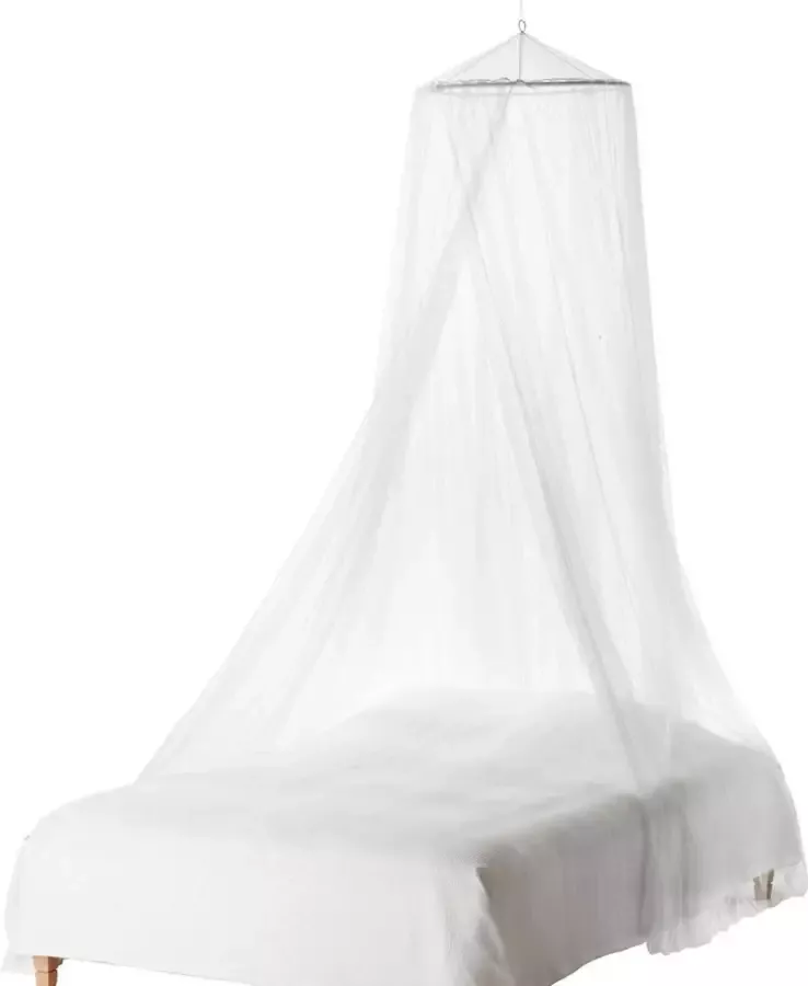 Universele Witte Koepel Klamboe Eenvoudige Installatie voor Enkele tot King Size Bedden Met Opvouwbare Koepel Ring 2.5m x 1m Wit