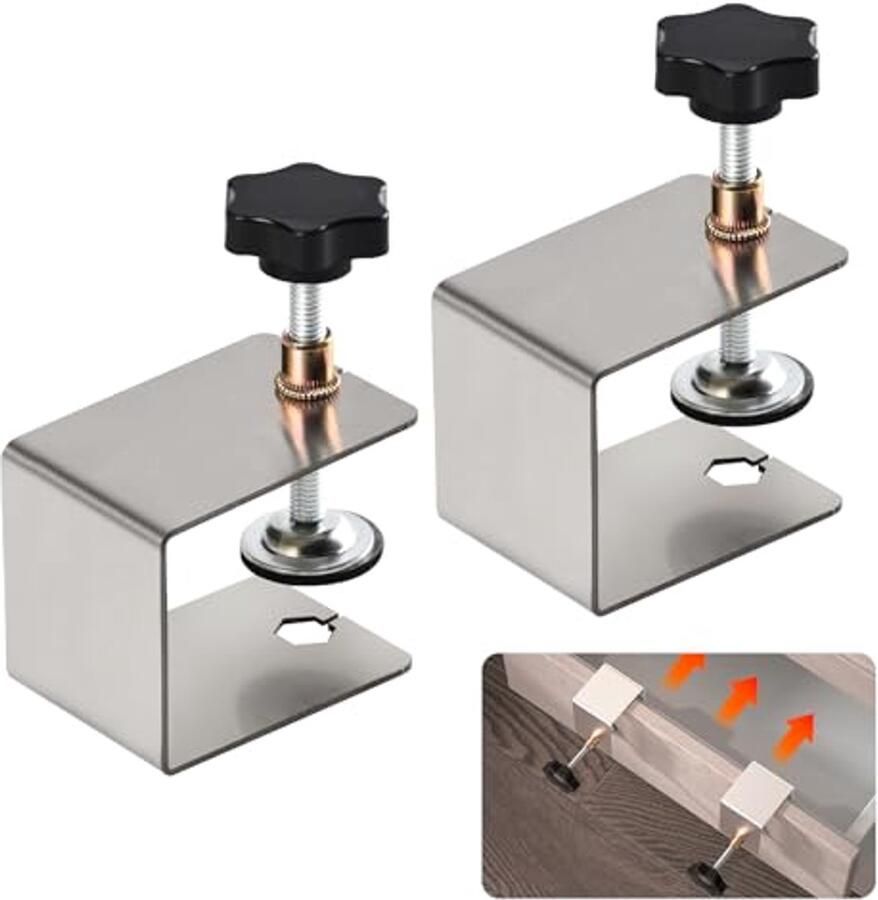 Universele Zware C-klem 2 stuks Verstelbare Roestvrij Stalen Klemmen voor Houtbewerking en Doe-het-zelf Projecten
