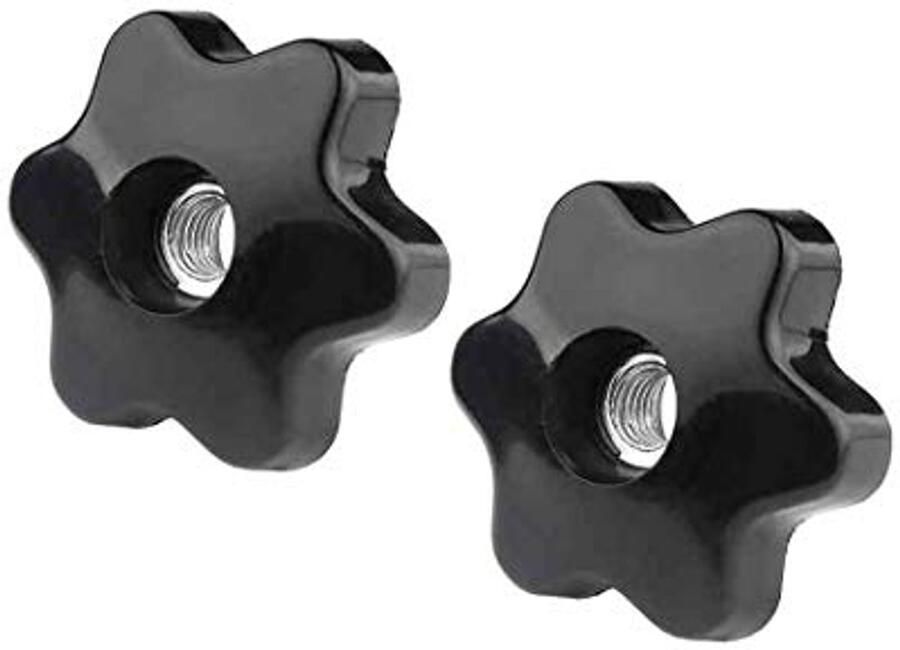 Universele Zwarte Kunststof Stervormige Knoppen voor Gereedschapsmachines Set van 3