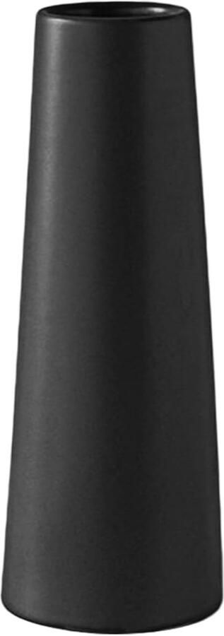 Vaas Zwart Keramische Vaas voor Tafeldecoratie Binnen Moderne Bloemenvazen ​​voor Thuis Woonkamer Boerderij Eettafel Kantoor Decoratie 25 cm