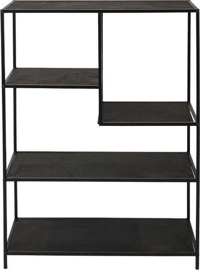 Vakkenkast Industrieel zwart 75 x 30 x 100 cm