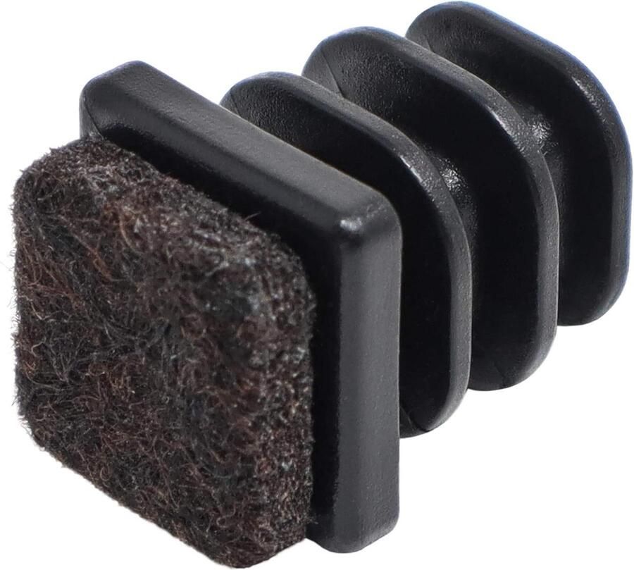 32 x lamellenstop met vilt zwart 15 x 15 mm INS-R-F-BL-1515-32