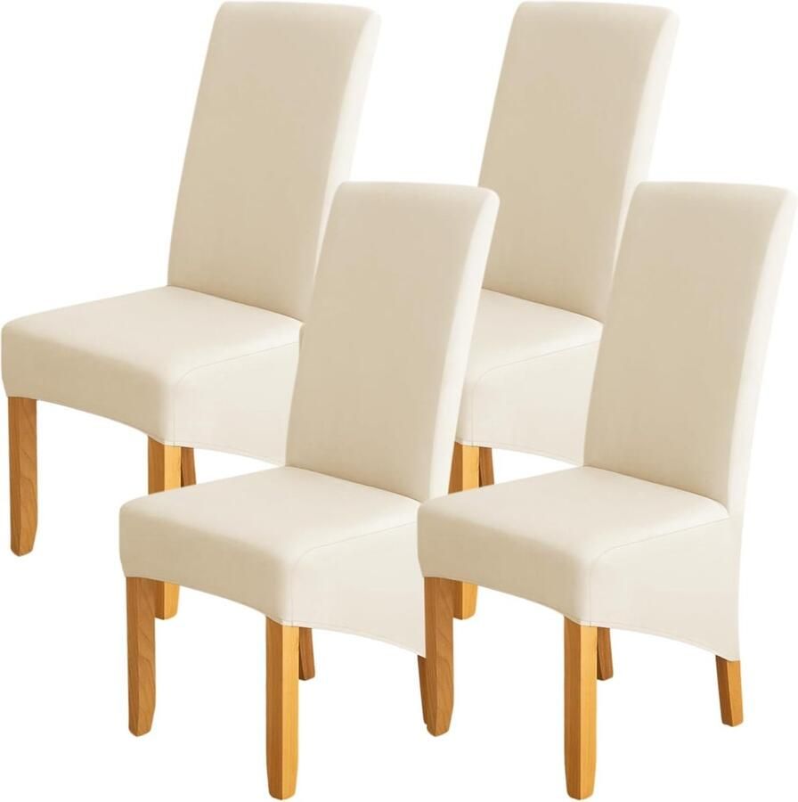 Van stretch 4-delige set voor eetkamerstoelen moderne en elegante look stoelbescherming voor keuken banketten feesten en decoratie