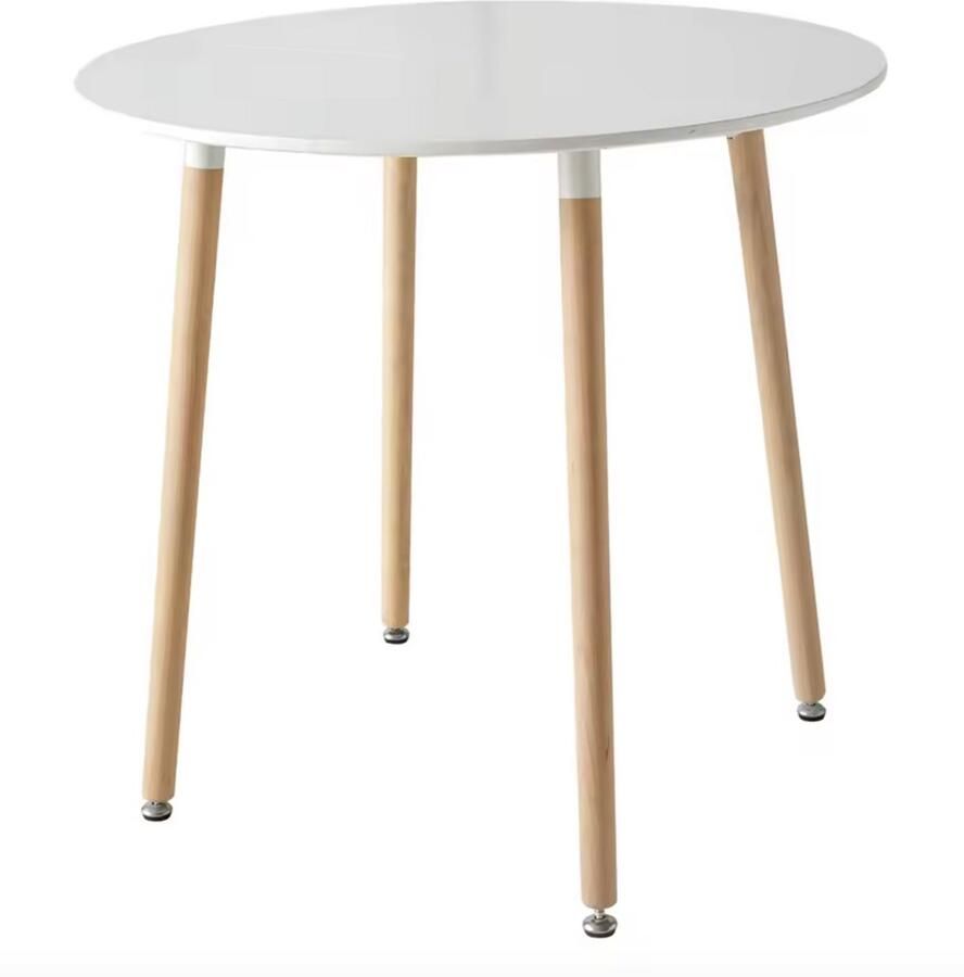 Varnox Eettafel Dinertafel Tafel Keukentafel Balkontafel Tafel Simpele tafel Wit 80 cm