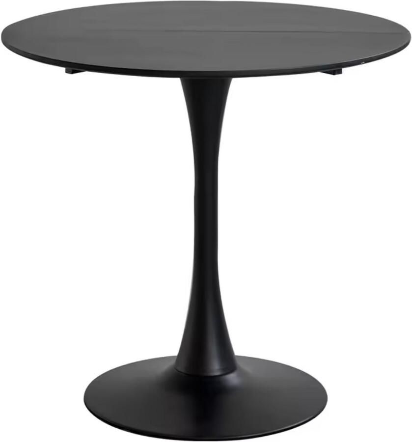 Varnox Eettafel Dinertafel Tafel Keukentafel Balkontafel Tafel Simpele tafel Zwart 80 cm