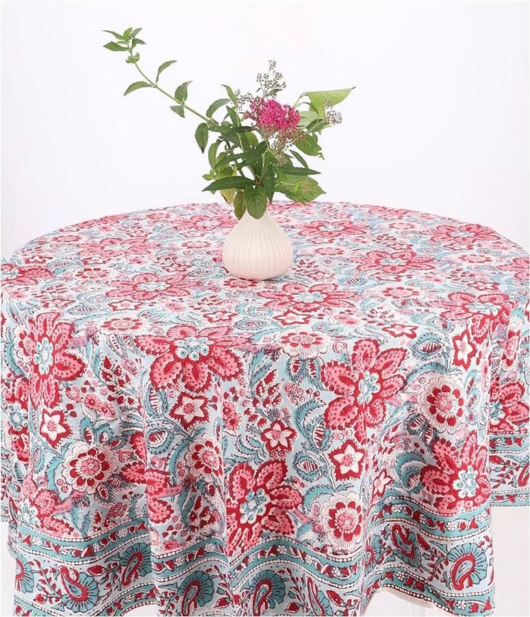 Veelkleurig Tafelkleed Katoen Rond