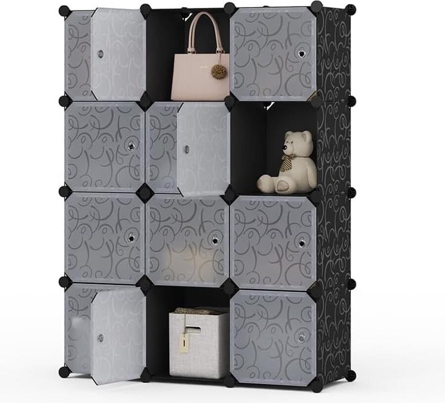 Veelzijdige Opbergkast Schoenenkast Kledingkast 12 stuks Kunststof 30x30x30 cm