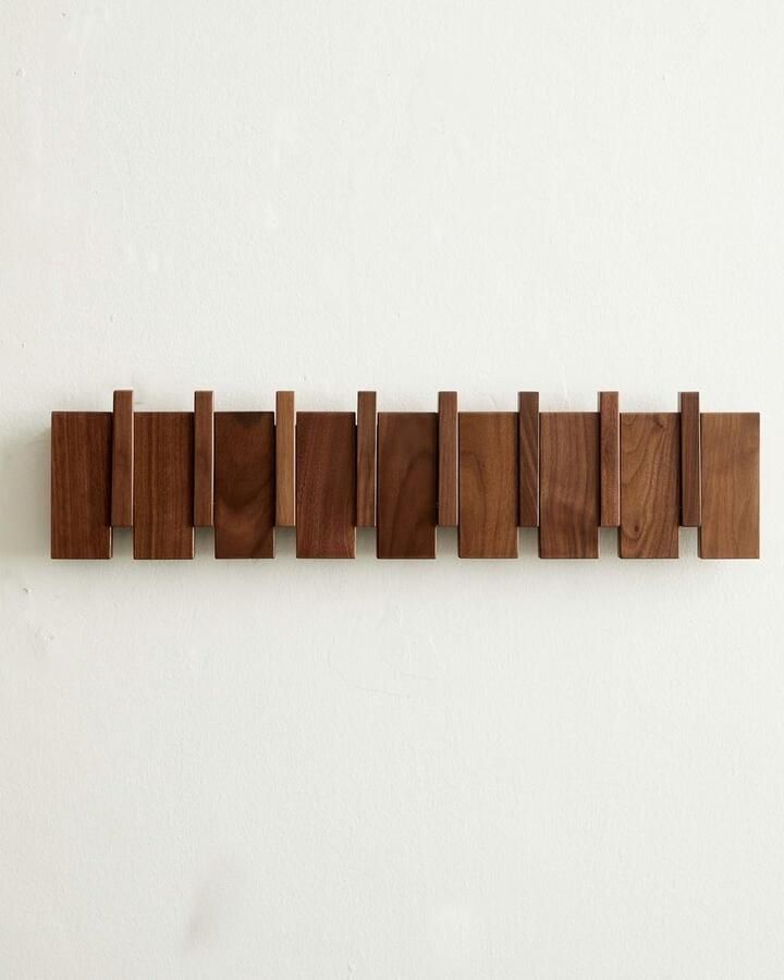 Veelzijdige Walnoot Houten Kapstok Organiseer Jassen en Tassen 8 Haken
