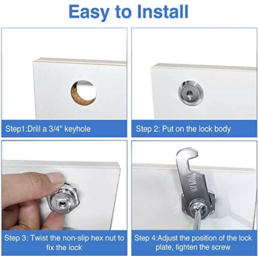 Veilige Cam Sloten voor laden en kasten Universele 1-1 8 Inch Sloten Set