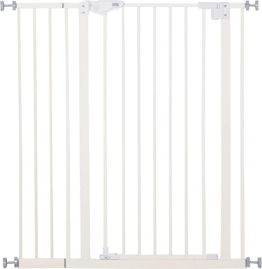 Veiligheidshek voor Deur Breedte Instelbaar met Dubbele Vergrendeling Zelfsluitend Hondenhek voor Huisdieren 86 x 104 1 cm