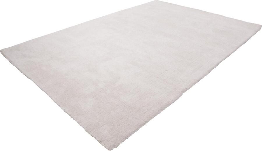 Velluto Vloerkleed hoogpolig zacht effen shaggy karpet 120x170 cm Ivory geboken wit