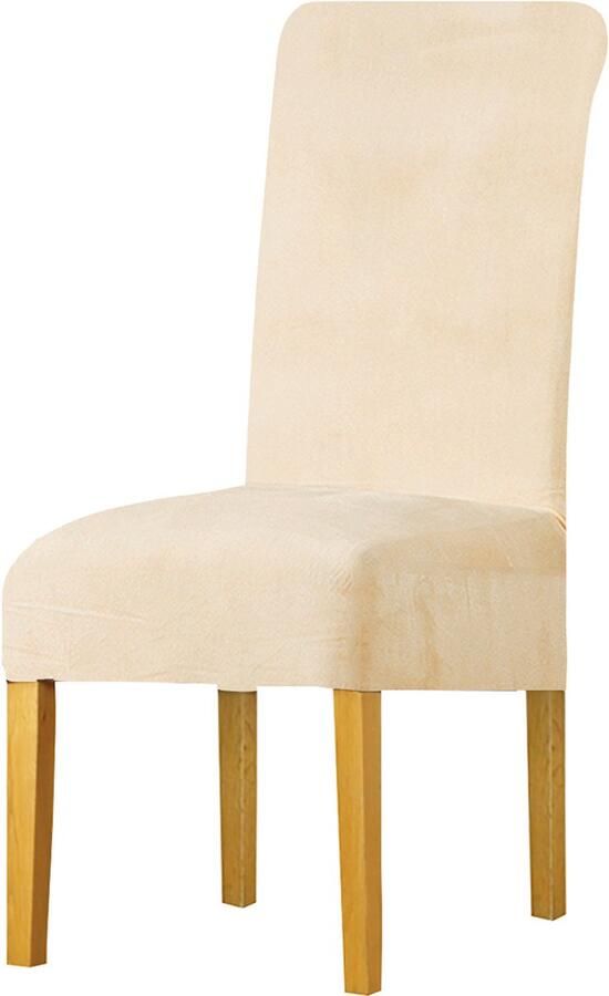Velours stoelhoezen home stoelhoezen all seasons universele restaurant hotel stoelhoezen tweedelig beige