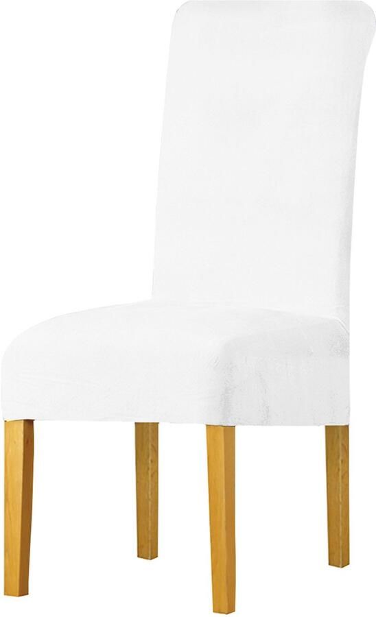 Velours stoelhoezen home stoelhoezen four seasons universele restaurant hotel stoelhoezen twee stuks wit