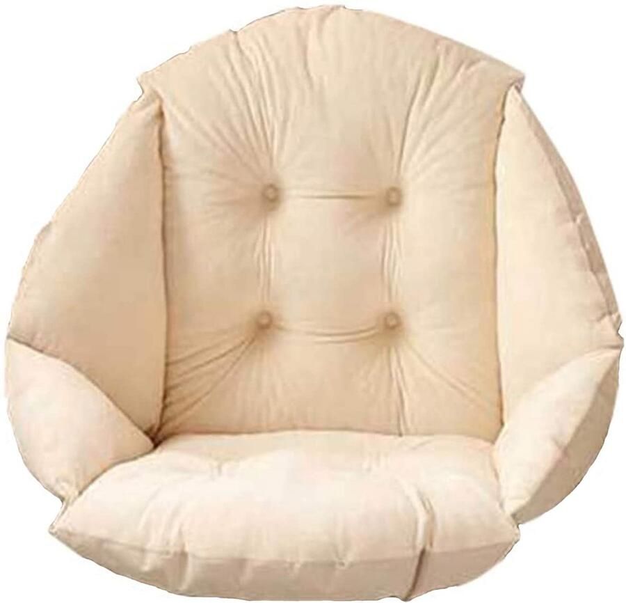 Velvet Armchair Cushion Waterproof Rattan Chair Cushion Zacht Comfort en Waterafstotend 1 Stuks Tuin en Binnen Beige