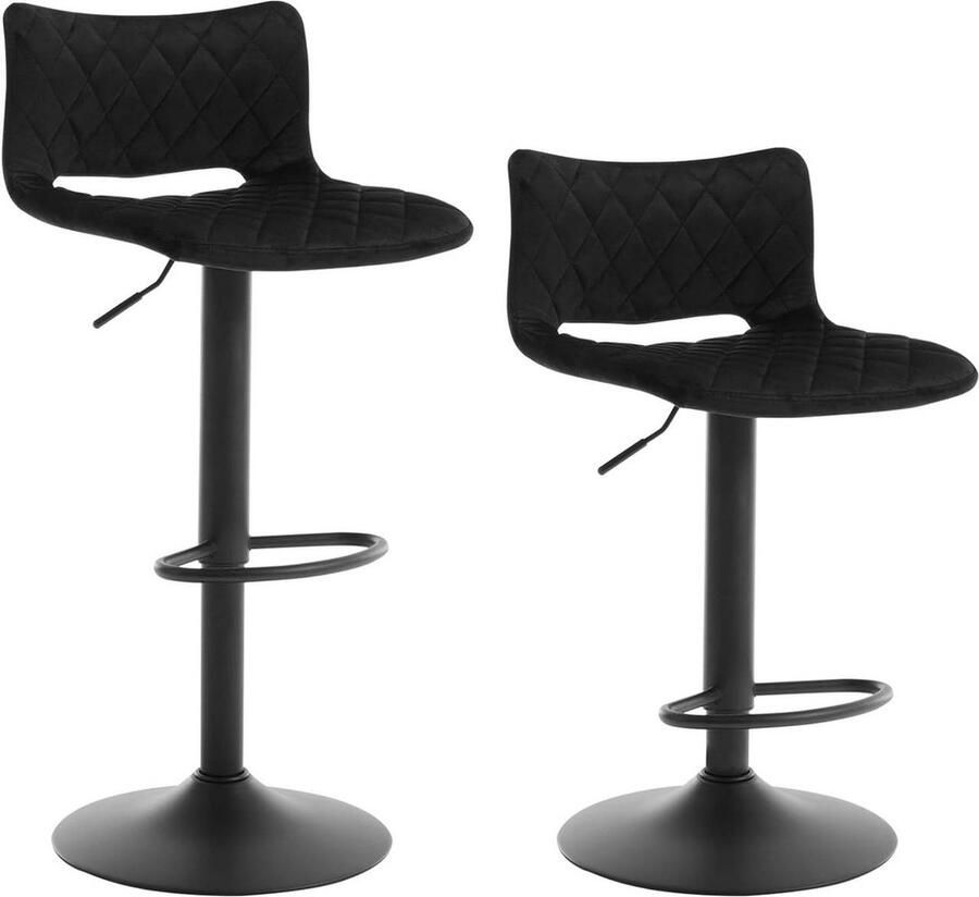 Rootz Living Rootz Velvet Barkruk Draaikruk Verstelbare hoogte Comfortabele zit 41 cm x 35 cm x 79 cm