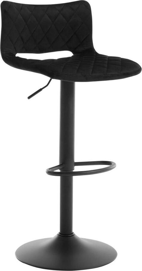 Rootz Living Rootz Velvet Barkruk Tegenkruk Draaistoel Ergonomisch ontwerp Fluweel & Metaal Verstelbare hoogte 41cm x 35cm x 59-79cm