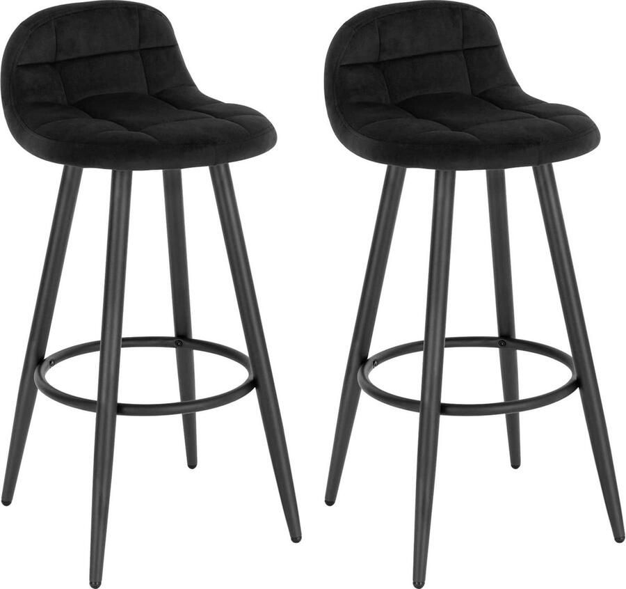 Rootz Living Rootz Velvet Barkruk Tegenkruk Keukenkruk Comfortabele zit Stevige constructie Eenvoudige montage 84 cm x 39 cm x 31 cm