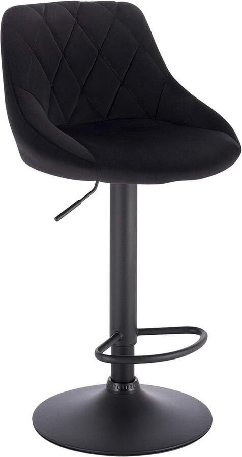 Rootz Living Rootz Velvet Barkruk Verstelbare tegenstoel Draaibare zitting Comfortabel schuim met hoge dichtheid Eenvoudige montage 84 cm 106 cm x 35 cm x 38 cm