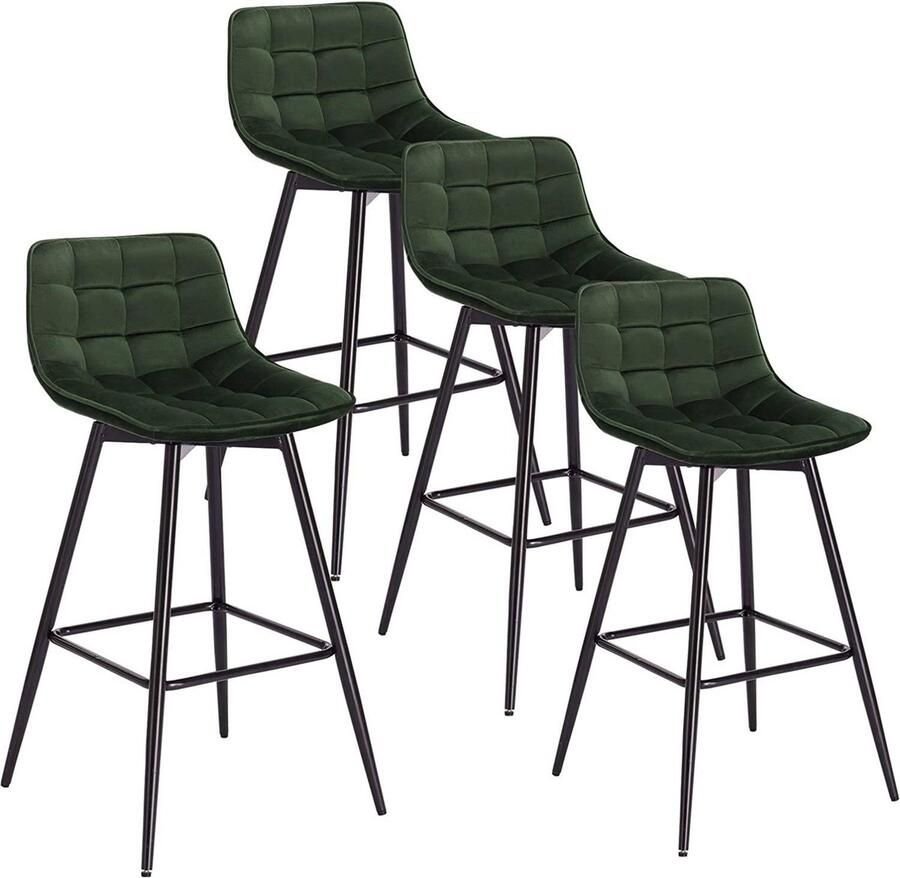 Rootz Living Rootz Velvet Barkrukken Tegenkrukken Keukenkrukken Comfortabel en ergonomisch Duurzaam metalen frame Veelzijdig ontwerp 43 cm x 35 5 cm