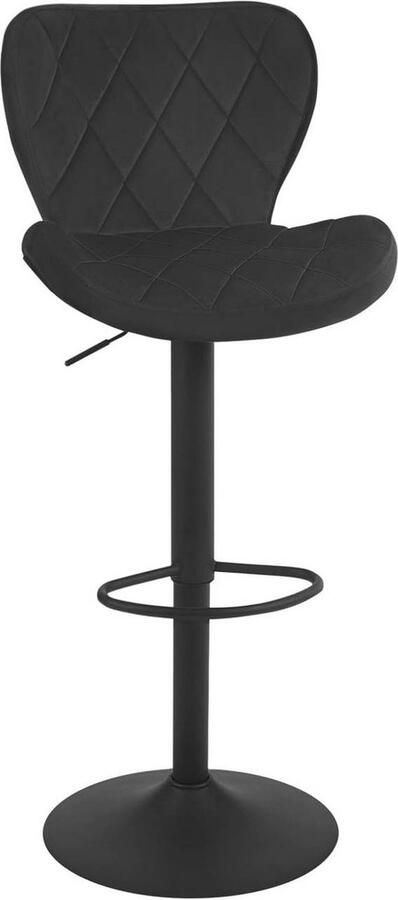 Rootz Living Rootz Velvet Barkrukset Draaibare barstoel Keukenkruk Hoog elastisch kussen 47 cm x (89-109 5 cm) x 54 cm