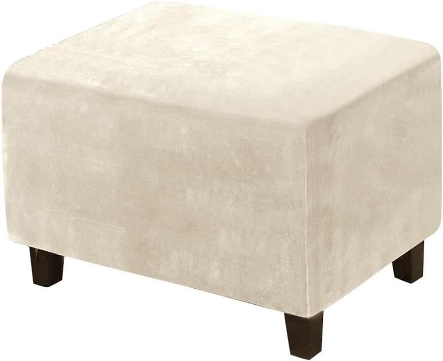 Elastic Bean Bag Cover voor Bean Bag Foot Rest Velvet Beige