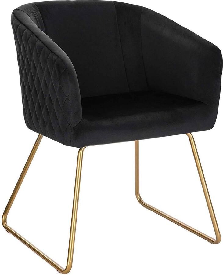 Rootz Living Rootz Velvet Dining Chair Keukenstoel Gestoffeerde stoel Ergonomisch Design 76 5 cm x 43 x 41 cm Bordeaux Donkergrijs Roze Donkergroen Zwart