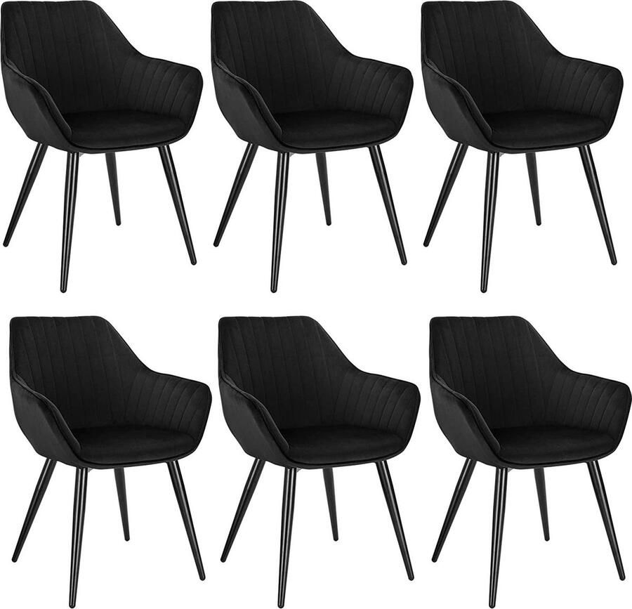 Rootz Living Rootz Velvet Dining Chair Luxe zitting Comfortabele stoel Hoogwaardig metalen frame Ergonomisch ontwerp Vloerbeschermers Eenvoudige montage 84 cm x 40 cm x 48 cm